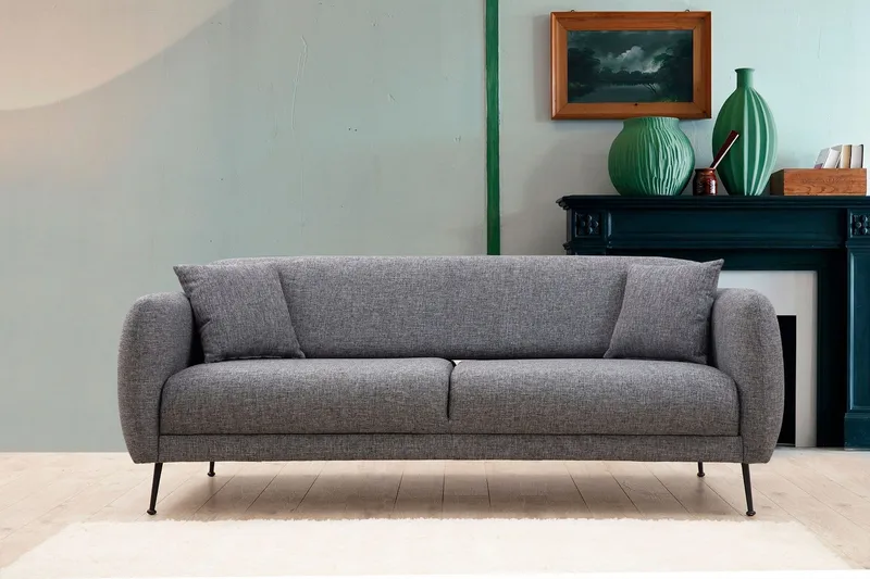 Longbush Soffa 3-sits - Grå — Grå