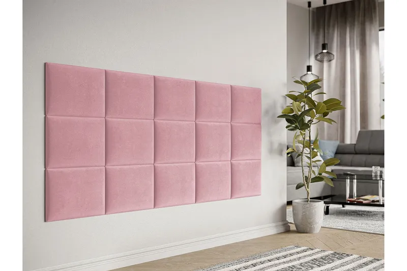 Lornel Stoppad Väggpanel 40x30 cm - Rosa — Rosa