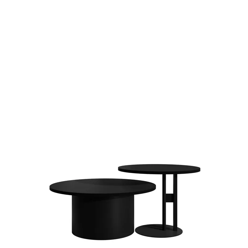 Lorvyn Satsbord rund 58/75 cm - Svart — Svart