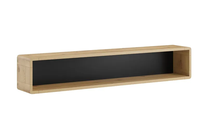 Louetta Vägghylla 150 cm - Brun/Svart — Brun/Svart