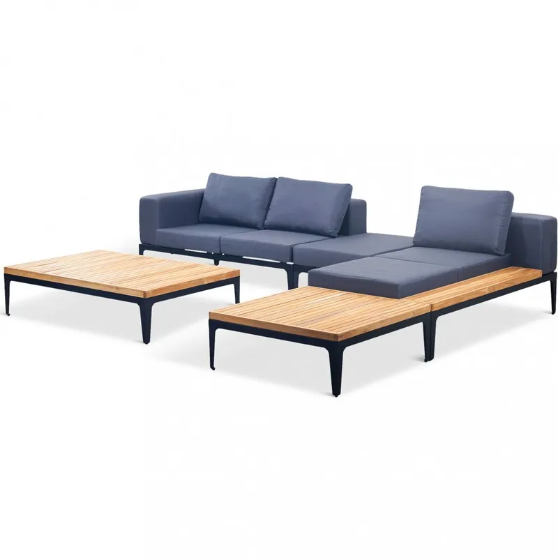 Loungegrupp för trädgården | Teak och aluminium | Lyfco Björkskär — Lyfco