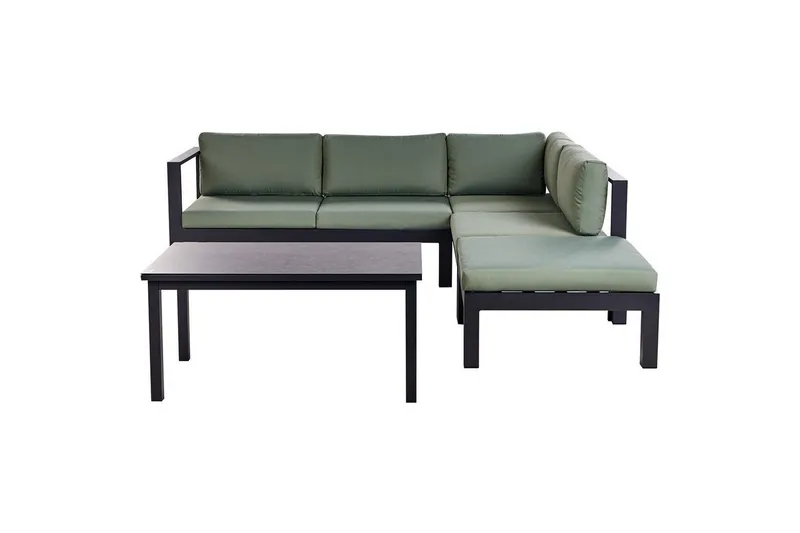 Loungegrupp Messina Grön/svart/grå - Grön/svart/grå — Grön/svart/grå