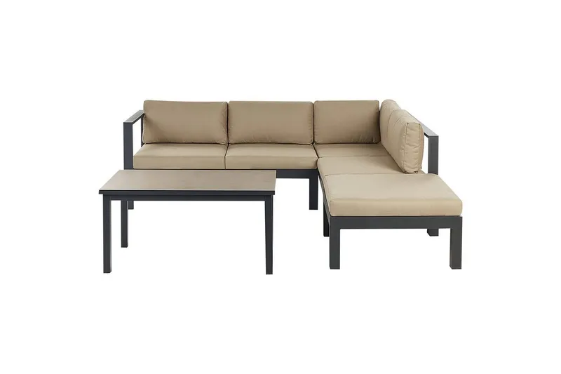 Loungegrupp Messina Svart/beige - Svart/beige — Svart/beige