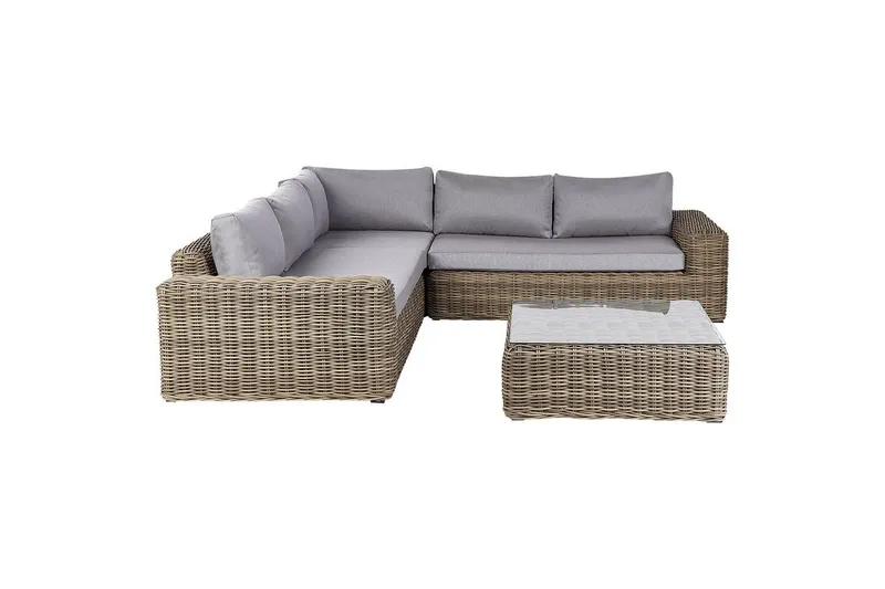 Loungegrupp Palermo Brun/grå - Brun/grå — Brun/grå