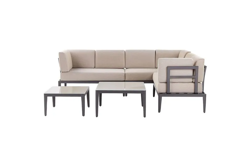 Loungegrupp Rima III Grå/beige - Grå/beige — Grå/beige