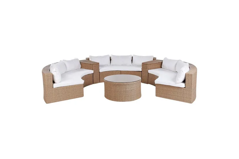 Loungegrupp Severo Beige/vit - Beige/vit — Beige/vit