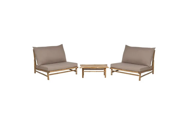 Loungeset Todi Ljus trä/Taupe - Ljus trä/Taupe — Ljus trä/Taupe