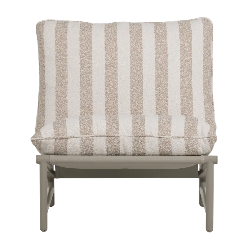 Loungestol Elvo 82 cm Utomhus - Sand/Vit — WOOOD