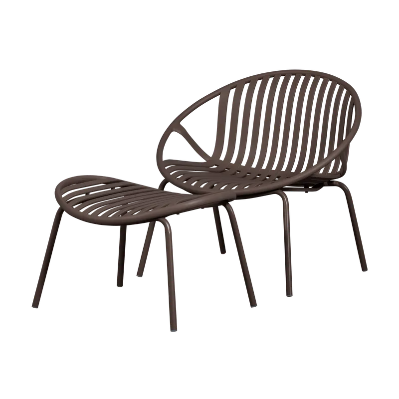 Loungestol + Pall Bruce Utomhus - Lila/Brun — WOOOD