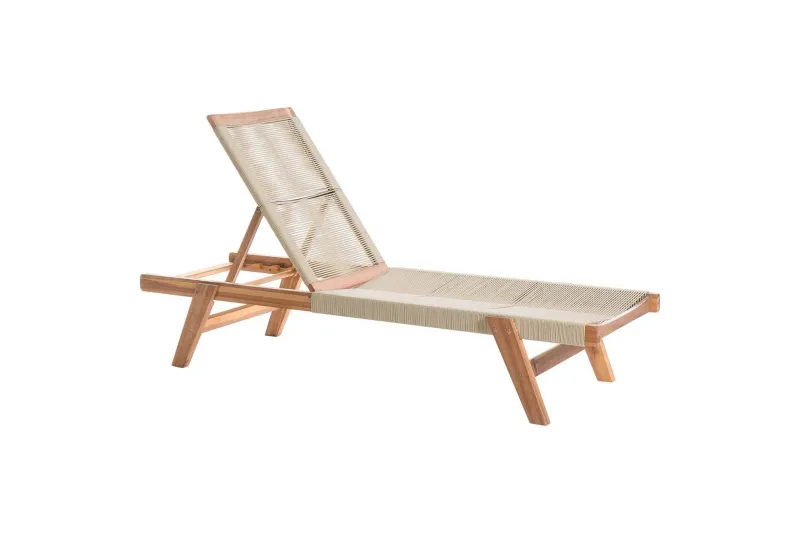 Loungestol Prossedi Beige/ljust trä - Beige/ljust trä — Beige/ljust trä