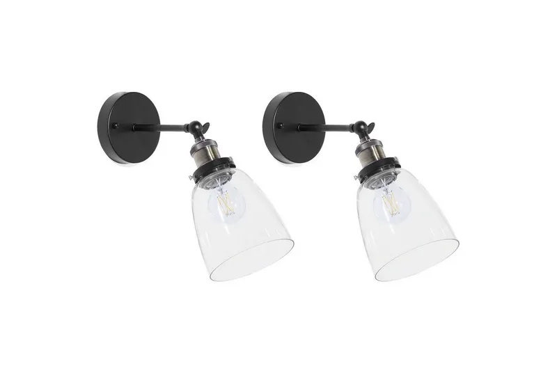 Lovataia Vägglampa 2 st E27 - Svart — Svart