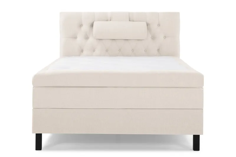 Lucky Komplett Sängpaket 120x200 Latex Diamant Sänggavel - Nackkudde Stor Beige — Bedly
