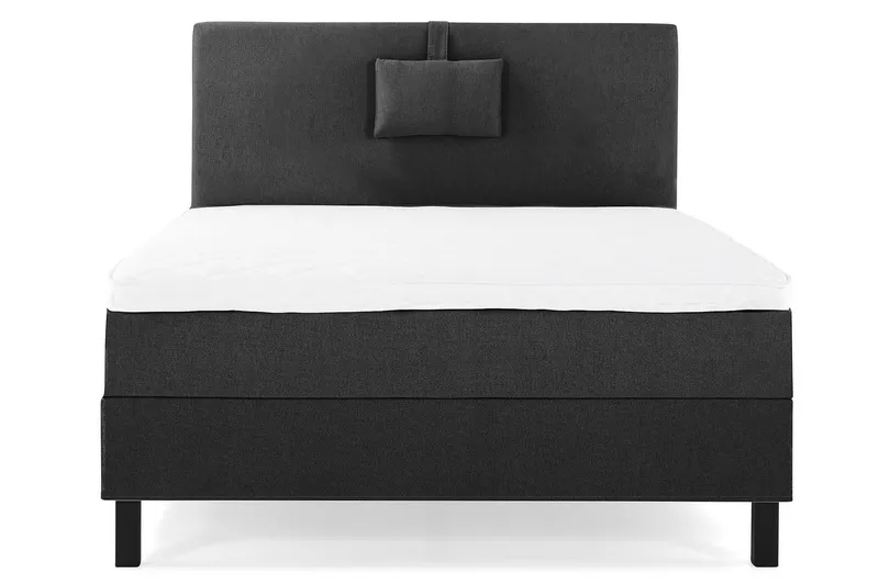 Lucky Komplett Sängpaket 120x200 Skum Slät - Nackkudde Liten Svart/Grå — Bedly