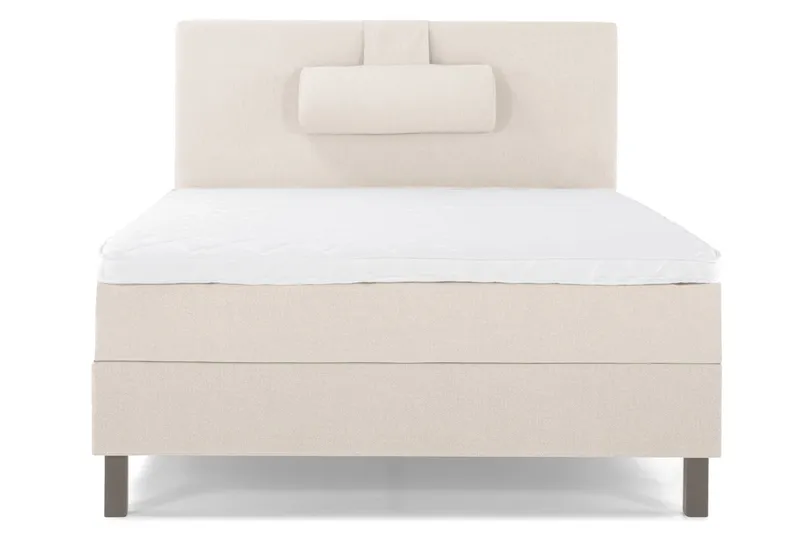 Lucky Komplett Sängpaket 120x200 Skum Slät Sänggavel - Nackkudde Stor Beige — Bedly