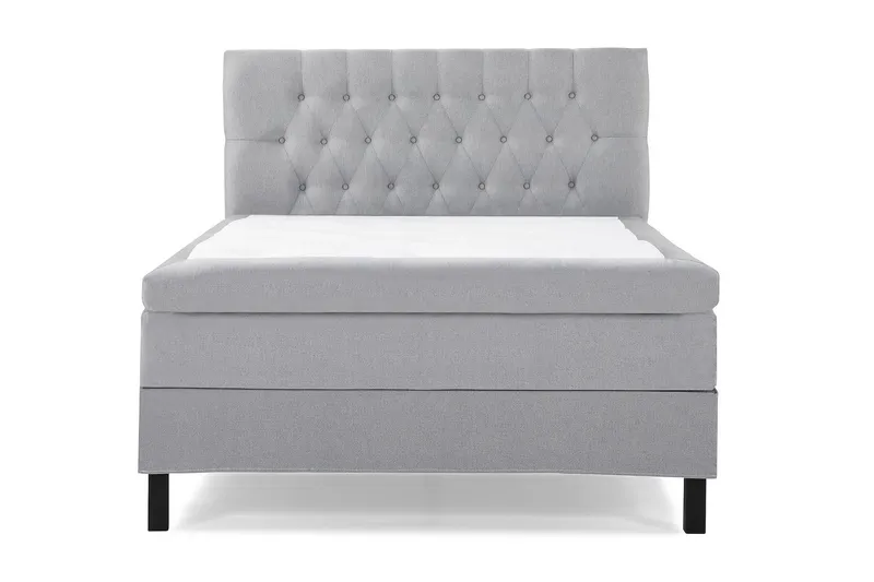 Lucky Komplett Sängpaket 140x200 Latex Diamant Sänggavel - Mellangrå — Bedly