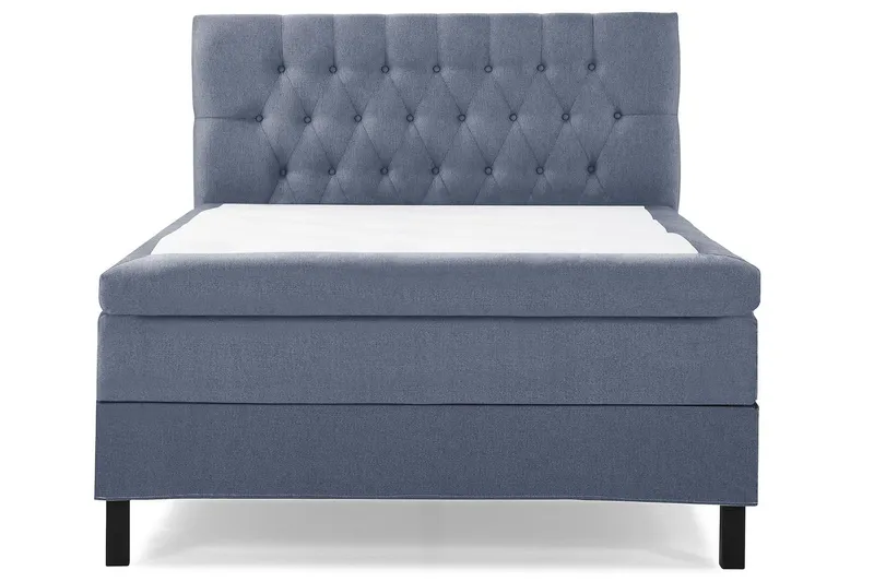 Lucky Komplett Sängpaket 140x200 Latex Diamant Sänggavel - Mörkblå — Bedly