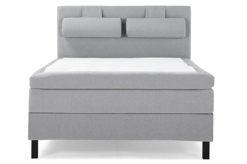 Lucky Komplett Sängpaket 140x200 Latex Slät Sänggavel Na - Nackkudde Stor Mellangrå — Bedly