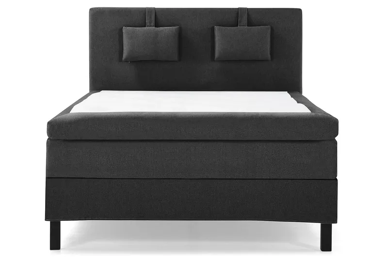 Lucky Komplett Sängpaket 140x200 Polyeter Slät - Nackkudde Liten Svart/Grå — Bedly