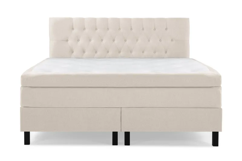 Lucky Komplett Sängpaket 160x200 Latex Diamant Sänggavel - Beige — Bedly