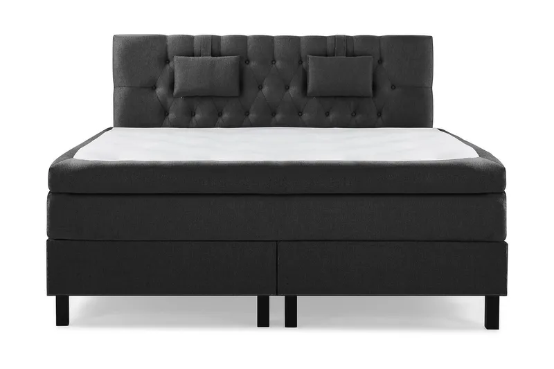 Lucky Komplett Sängpaket 160x200 Polyeter Diamant - Nackkudde Liten Svart/Grå — Bedly