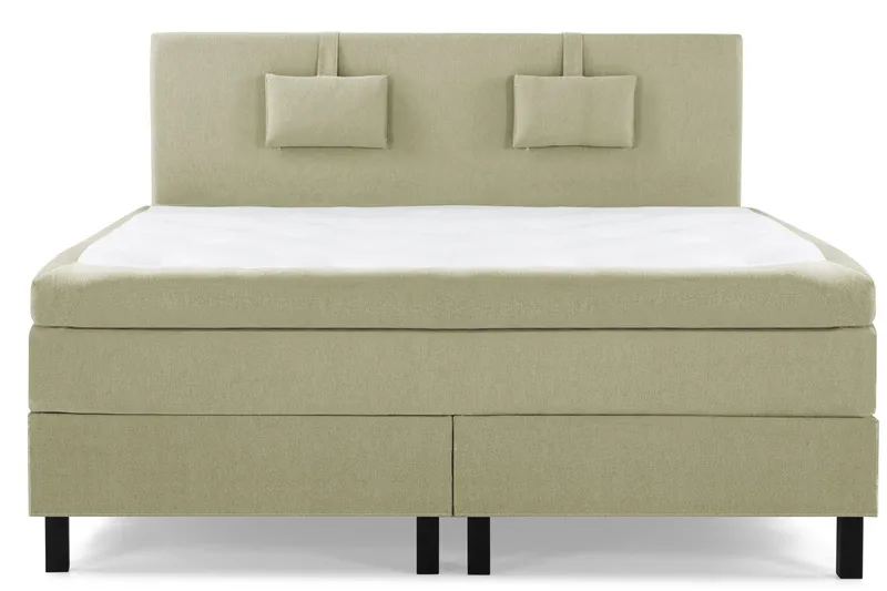 Lucky Komplett Sängpaket 160x200 Polyeter Slät Sänggavel - Nackkudde Liten Grön — Bedly
