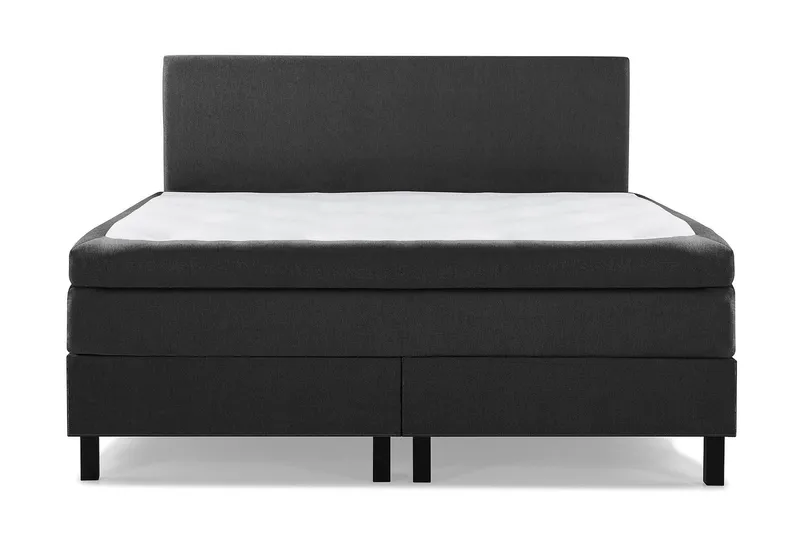 Lucky Komplett Sängpaket 160x200 Polyeter Slät - Svart/Grå — Bedly