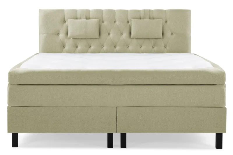 Lucky Komplett Sängpaket 180x200 Latex Diamant Sänggavel - Nackkudde Liten Grön — Bedly