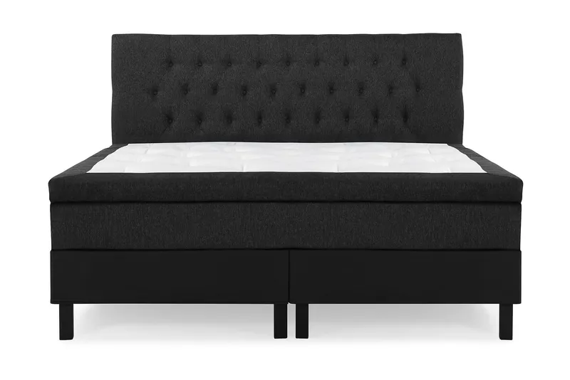 Lucky Komplett Sängpaket 180x200 Memory Diamant - Svart/Grå/PU — Bedly