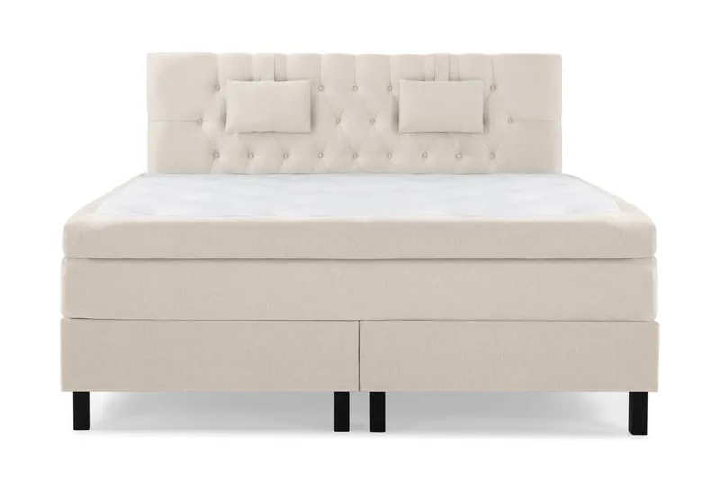 Lucky Komplett Sängpaket 180x200 Memory Slät Sänggavel B - Beige — Bedly