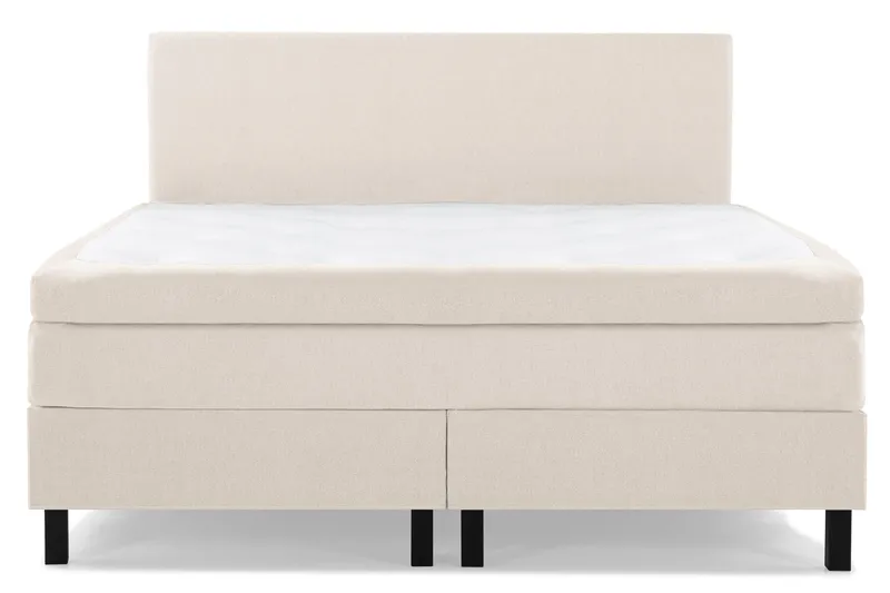 Lucky Komplett Sängpaket 180x200 Polyeter Slät Sänggavel - Beige — Bedly