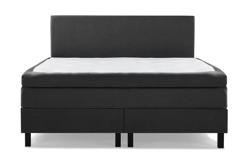 Lucky Komplett Sängpaket 180x200 Polyeter Slät - Svart/Grå — Bedly