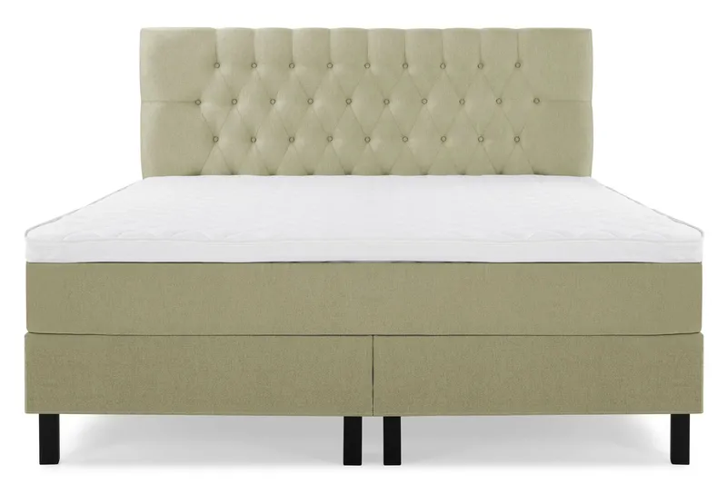 Lucky Komplett Sängpaket 180x200 Skum Diamant Sänggavel - Grön — Bedly