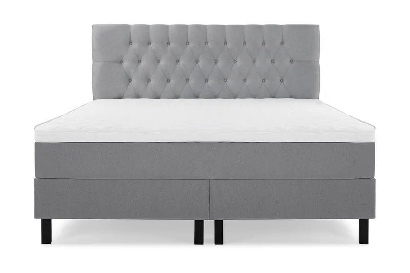 Lucky Komplett Sängpaket 180x200 Skum Diamant Sänggavel - Mellangrå — Bedly