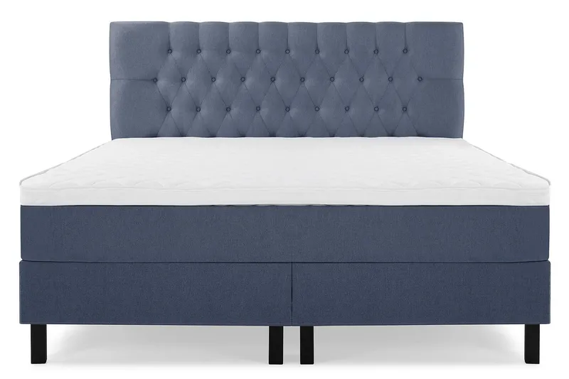 Lucky Komplett Sängpaket 180x200 Skum Diamant Sänggavel - Mörkblå — Bedly