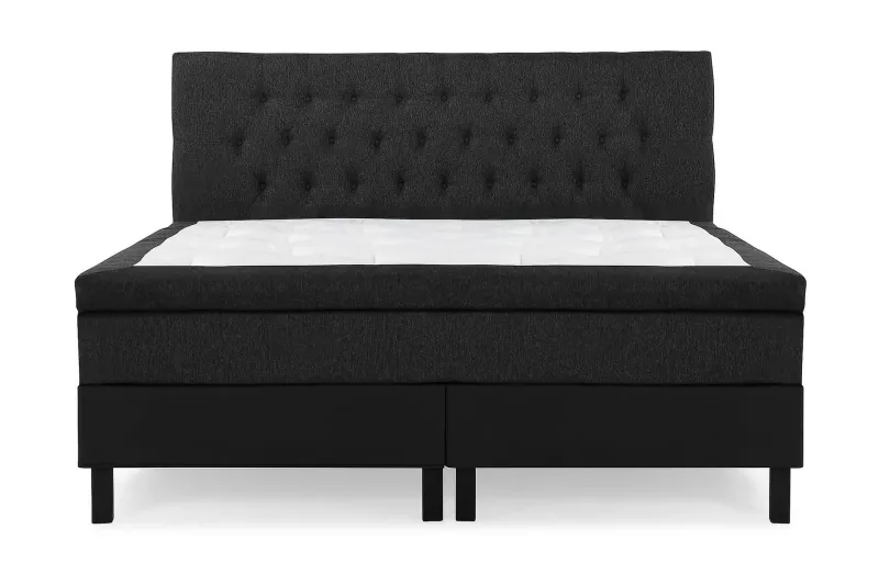 Lucky Kontinentalsäng 160x200Latexmadrass cm - Svart/Grå — Bedly