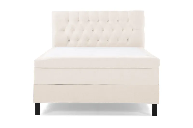 Lucky Sängpaket 140x200 Polyeter Diamant Sänggavel - Beige — Bedly