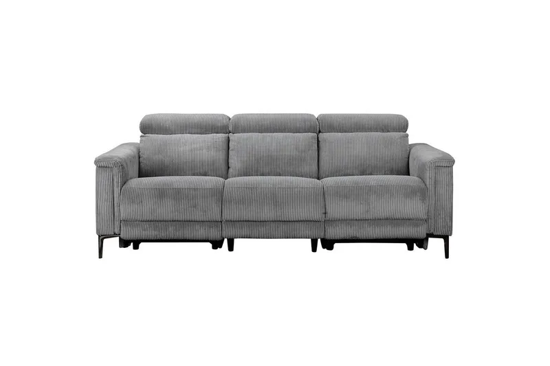 Lund Reclinersoffa 3-sits - Grå (Art.nr 3116881) — Loft24
