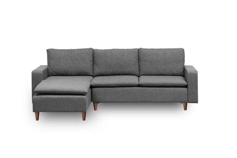 Lungo Soffa m. Divan 4-sits - Mörkgrå — Mörkgrå