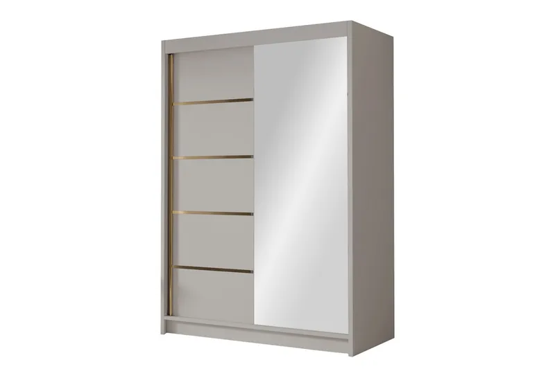 Lungos Garderob med Spegel 120x200 cm - Beige — Beige