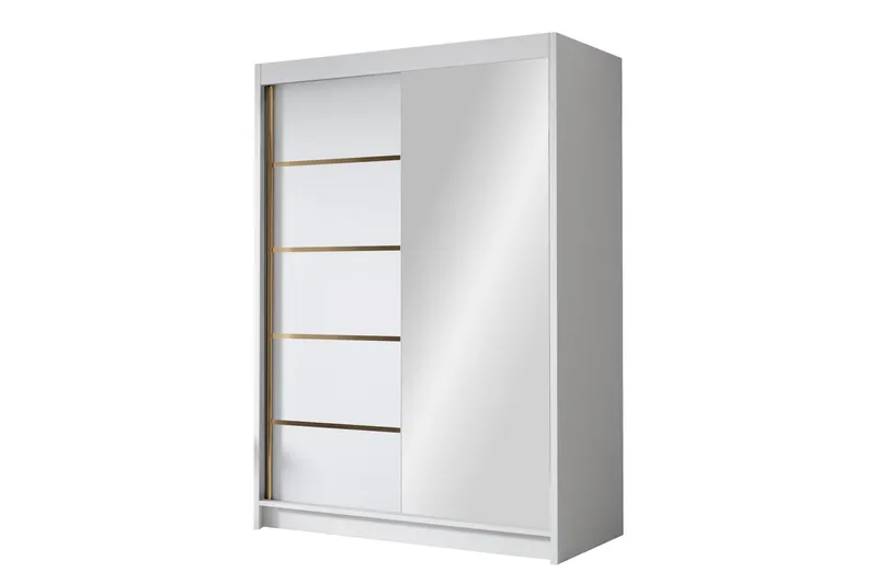 Lungos Garderob med Spegel 120x200 cm - Vit — Vit