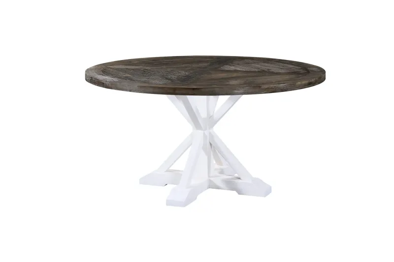 Lyon Matbord 150 cm Runt - Natur/Vit — Bloomington