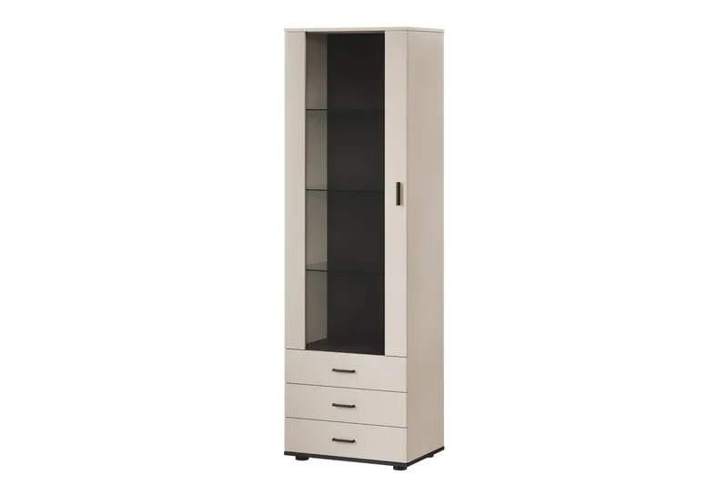 Lyrosen Vitrinskåp 60x192 cm - Beige (Art.nr 3116355) — Beige