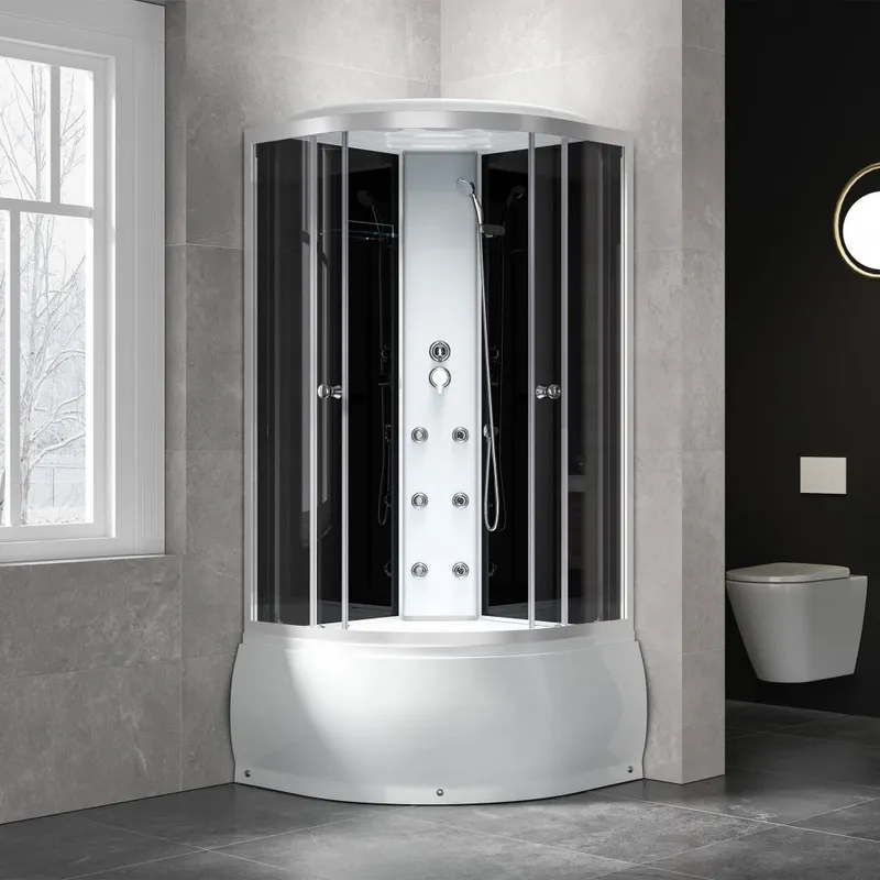Lyxig duschkabin 80x80x215cm | Ryggmassage & badkar — Lyfco