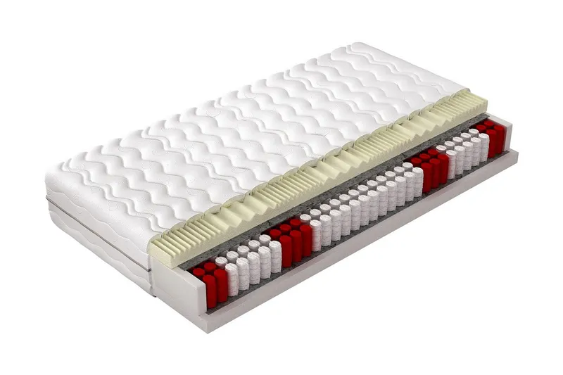 Madrass Memory Comfort 200x90x20 cm - Röd/Vit — Bedly