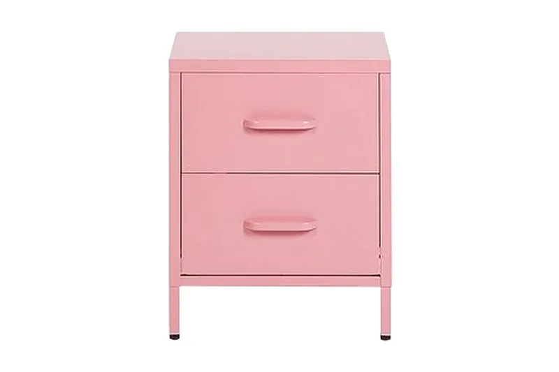 Malavin Sängbord 43 cm - Stål/Rosa — Stål/Rosa