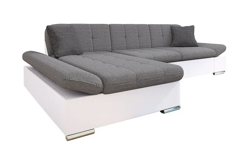 Malwi U-Bäddsoffa 278x162x76 cm - Grå/Vit — Grå/Vit