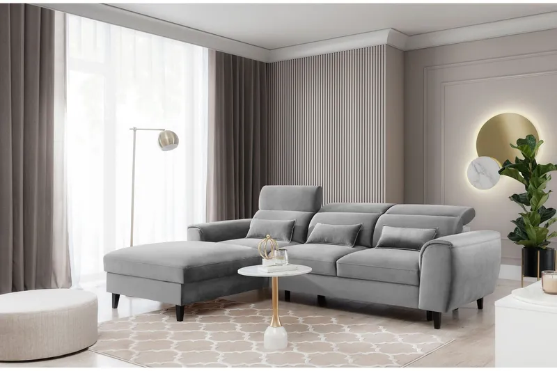 Manni 3-sits Bäddsoffa m. Divan med Förvaring - Grå (Art.nr 1767153) — Grå