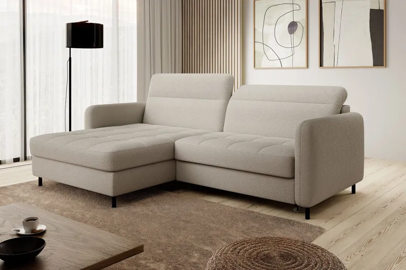 Manoti 3-sits Bäddsoffa m. Divan med Förvaring - Beige (Art.nr 1767208) — Beige