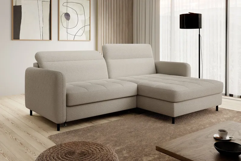 Manoti 3-sits Bäddsoffa m. Divan med Förvaring - Beige (Art.nr 1767233) — Beige
