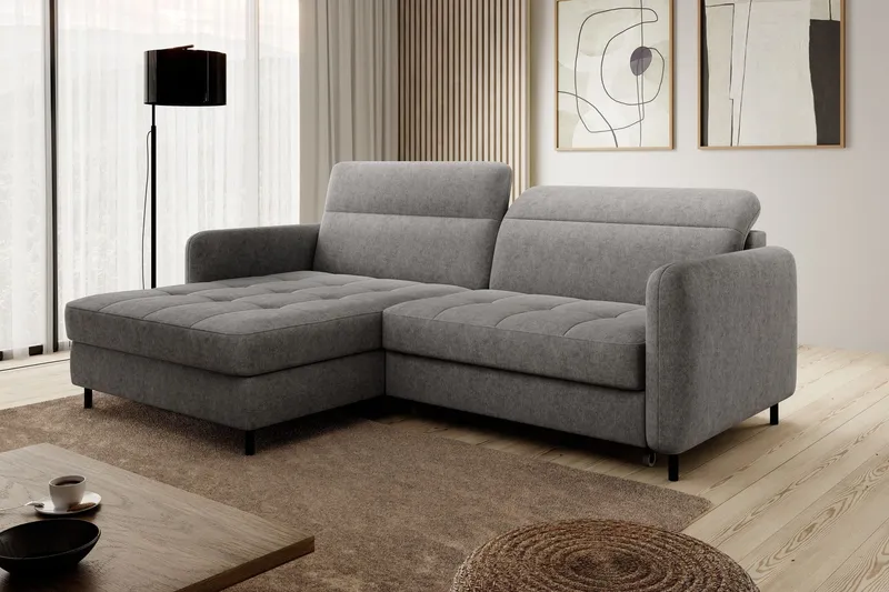 Manoti 3-sits Bäddsoffa m. Divan med Förvaring - Grå (Art.nr 1767207) — Grå